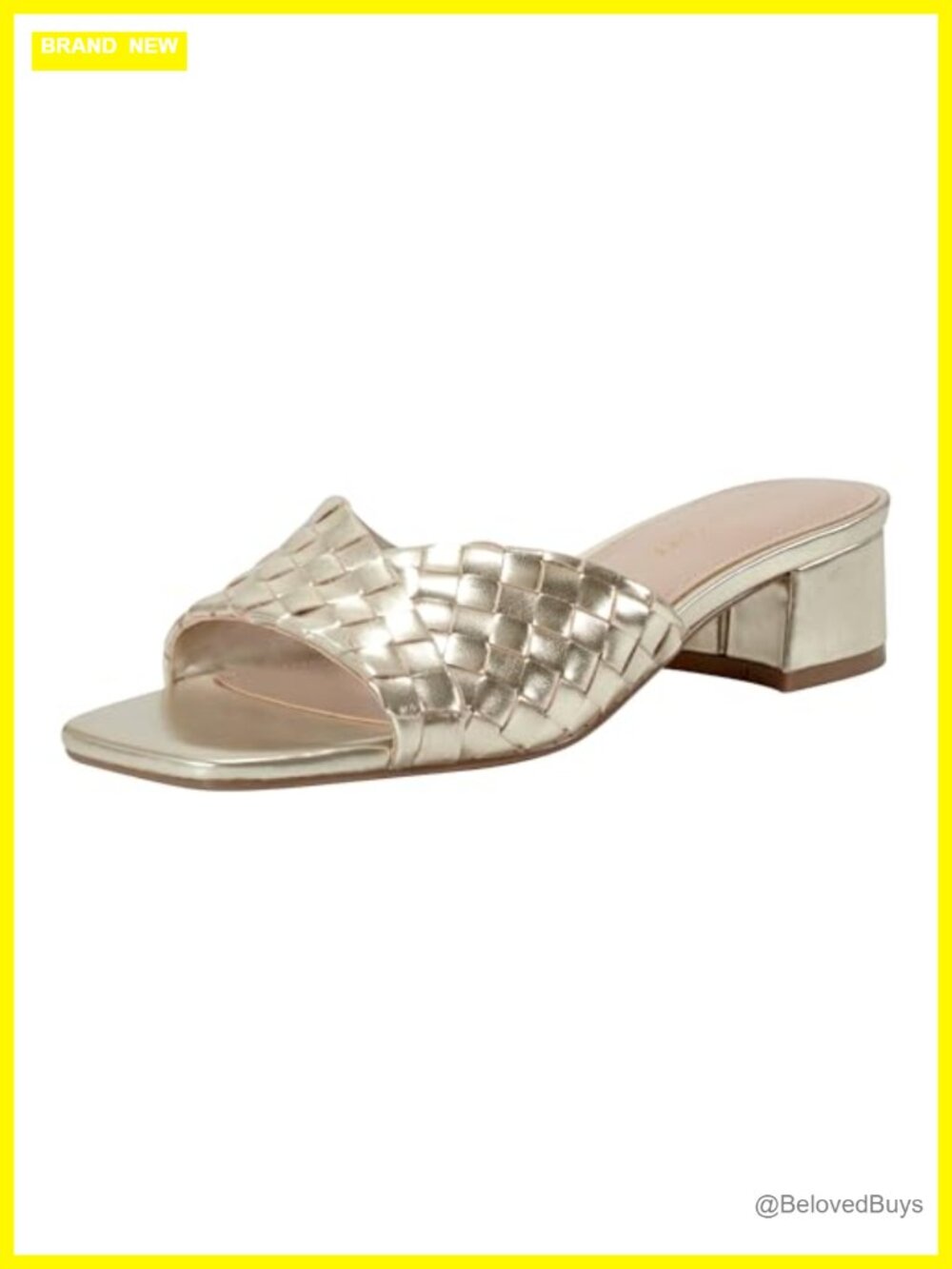 Marc Fisher Coven Faux Leather Block Heel Sandals Slip-On
